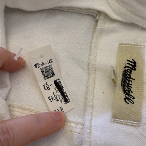 CLEAROUT Madewell Denim Scoopneck Midi Dress in Pure White Wash Size Large - Picture 11 of 14